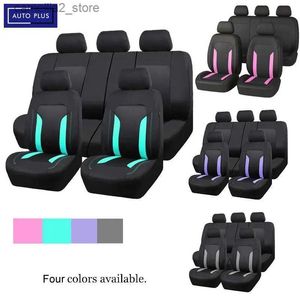 Capas de assento de carro Universal Mesh Car Seat Cover Set Voiture Acessórios Interior Unissex Fit Most Car SUV Track Van Com Zipper Airbag Compatível Q231120