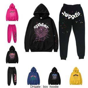 designer mens sp5der hoodies and pants tracksuits young thug spider hooded womens sweatshirts web printed 555555 graphic y2k track suits S-XXL G64W