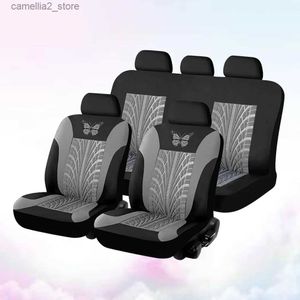 Car Seat Covers 9pcs Simple 5 Seats Car Seat Covers Universal Auto Seat Cover Wear Resistant Dustproof Car Seat Protector Mat Car Interior Q231120