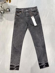 Jeans masculinos homens moda roxo retro cinza estiramento magro pintado rasgado high street designer hip hop marca calças