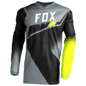 Męska koszulka 2023 Nowy styl koszulki zjazdowe MTB offroad dh motocyklowa koszulka motocross odzież sportowa Fox Teleyi
