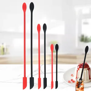 Makeup Brushes 3Pcs Cosmetics Scoop Skincare Products Mini Silicone Double Head Small Pointed Scraper Butter Jam