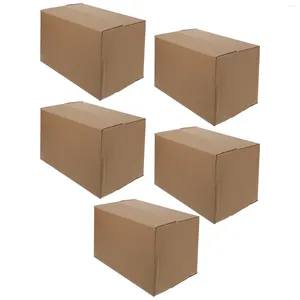 Gift Wrap 5 Pcs Practical Packaging Boxes Packing Moving Cartons For Storage