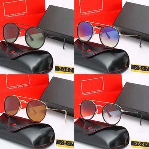 2023 Markendesigner Klassische runde polarisierte Sonnenbrille Fahren Brillen Metall Goldrahmen Brille Männer Frauen Sonnenbrille Polaroid Glaslinse mit Box A