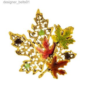 Pins Brooches CIN XIANG Enamel Mle Brooches For Women Vintage Gold Color Canada Country Plant Fashion Jewelry Alloy Material Good GiftL231120