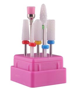 Spot intero Nail Art Set di testine per lucidatura in ceramica 7 pezzi Testina per lucidatura Lucidatrice per rimozione unghie Trapano Testa in ceramica6420197