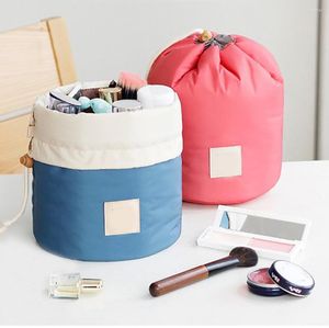 Bolsas de armazenamento Ocardian Bag Saco Cilíndrico Viagem de Grande Capacidade Drago Apertador Cosmético Organizador de Maquiagem Drop Drop 2023