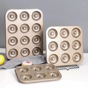 Baking Tools Golden 6/9/12 Donut Mold Muffin Cartoon Small Cake DIY Oven Utensils European Style Accessories