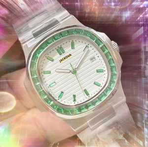 Moda luksusowe mężczyźni colofrul diamenty pierścionkowe Pierścień Square Watches 40 mm męski klon luksusowy klon w pełni automatyczny ruch mechaniczny