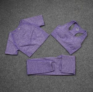 Fashion Designer Vest Yoga Suit Gym Sportswear Tracksuits Fitness Sport Tre pezzi Set di allenamento allineamento Pant Pantal