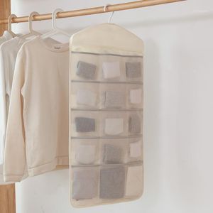 Depolama Kutuları Kutu iç çamaşırı gardırop asılı torba yıkanabilir çorap örgü cep çift taraflı 15-25 ızgaralar11