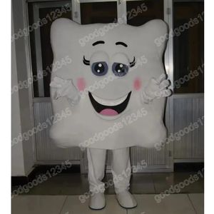 Simulação travesseiro branco mascote trajes natal halloween fantasia vestido de desenho animado personagem carnaval natal publicidade festa de aniversário traje outfit