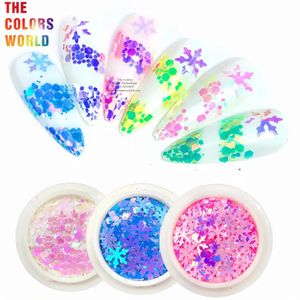 Acrylic Powders Liquids TCT869 Christmas Snowflake Nail And Glitter Sequins DIY Xmas Manicure Decoration Party Decorations 231120