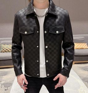 designer jacket men long sleeve luxury plaid Suede jackets winter mens coat