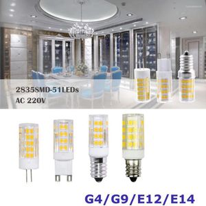 LEB -glödlampa Mini E14 G9 LED -lampa 5W 7W 220V Corn Light SMD2835 Chandelier Pendant Byt ut blister halogen