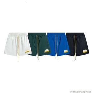 Designer-Shorts für modische Freizeitkleidung, Strandshorts, Rhude 23ss, Frühling/Sommer, neue Caprihosen mit aufgesticktem Micro-Label-Buchstaben für Herren und Damen, lässige, lockere, trendige Shorts