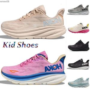 2023 Top Toddler Kid Hoka Shoes one Clifton 9 Running Shoe Children Toddler Designer Sneaker Hokas Women Runner Sweet Lilac Shifting Sand boys girls trainers
