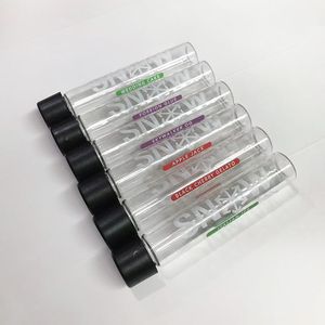 Empty 1.5 Gram Snow Infused Joint Pre Roll Child Proof Resistant Glass Tubes Prerolls Containers Packaging With 6 Strains Option Sticker Label OEM LOGO