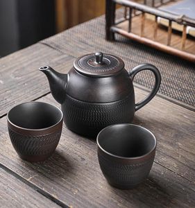 Teaware Sets Purple Pottery Tea Cup Master Set Teapot Personal Sand Household Ugyen Heat Insulation Retro