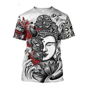 Men's T Shirts Summer 3D Samurai Print Anime Harajuku Loose O Neck Short Sleeve Surprise Style Street Men Clothing Tops 230419