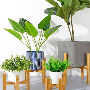 Planters Solid Wood Round Bench Flower Pot Holder Plant and Succulent Base Display Stand Pall Home Garden Patio Dekoration