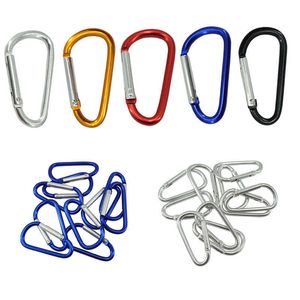 5 PCSCarabiners 10Pcs Carabiner Keychain Outdoor Climbing Camping Hiking D-ring Snap Clip Lock Buckle Hooks Sports Fishing Buckle Keychain Tools P230420