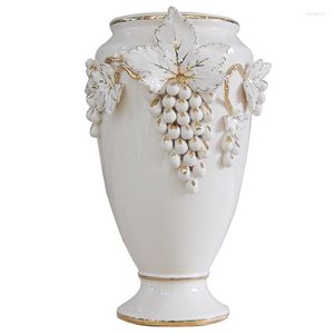 Vasos de decoração de natal vaso de casamento cerâmica sala de estar quarto arranjo de flores criativo estilo europeu simples