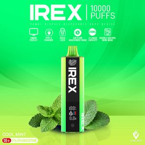 MRVI IREX VOZOL 10000 Puflar 10K Tek Kullanımlık Vape Kalem Elektronik Sigara 20ml Pods Şarj Edilebilir Mesh Bobin Vapes Dijital Ekranlı 10K Puf Vaper