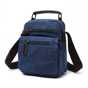 Neue Herren- und Damenmode vielseitige Segeltuchtasche Herren einfarbig Horizontal Square One Shoulder Messenger Bag 230420