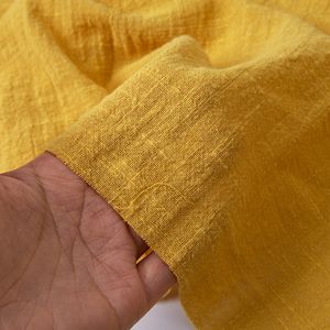 Kumaş yumuşak ince keten pamuklu kumaş düz renkli organik malzeme Saf doğal keten dikiş el yapımı giysiler patchwork kumaş 230419
