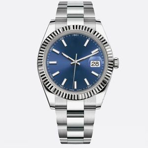 luxurious oyste 904l blue watch 36mm 41mm case mens mechanical movement automatic watches sapphire waterproof luminous Fluted Bezel designer diamond wristwatch