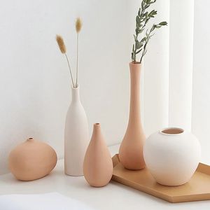 VASES NORDIC MINIMALISM VASE INS CERAMIC FLOWER VASE for Home Decor Coffee Table Dry Flowers Containerリビングルームデスクトップオーナメント231120