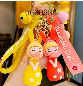 Wholesale Cartoon Keychain Bag Car Handmade Keychain Men and Women Love Wallet Bag Bubble Girl Doll Pendant Accessories
