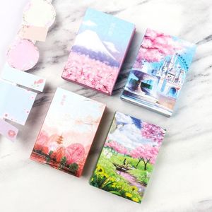 Kawaii Memo Pad Creative Cartoon Cute Student Message Note Sticky Notes Foldable