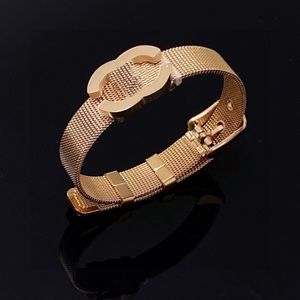 Designer smycken breda armband charm kanal armband med rosguld hårdvara ccity handband blomma mönster stämpel tryckt mode gåva45