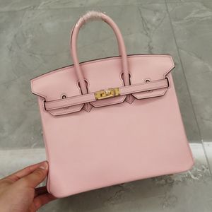 Top handbag woman 9A Tote bag Genuine Leather designer Handbags Large capacity cross body messenger bags Gold buckle decoration Shoulder bag pink Shopping wallet