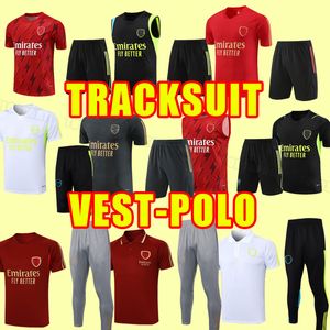 Polo Vest Full Kit 23 24 G.Jesus Soccer Tracksuits Arsen Gunners Whiteout Violence White Thomas Pepe Saka Tierney Smith 2023 2024 Short Sleeve Training Suit