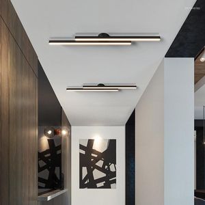 Lampadari Lampada da soffitto a LED in stile moderno per sala da pranzo Cucina Soggiorno Camera da letto Corridoio Lampadario decorativo a striscia lunga nera