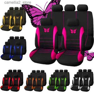 Siedzisko samochodowe obejmują Butterfly Universal Cover Protection Kobiety Wewnętrzne akcesoria (9 kolorów) Q231120