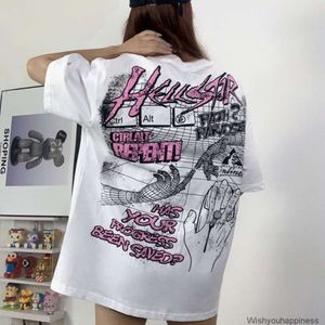 Tees TShirts Luxury Mens Designer Fashion clothing Correct Version of Hellstar Cho Niche American High Arcade Machine Capable Boys Radio Wave Mens Womens Pure Cotto