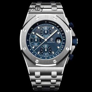 AP Schweizer Luxusuhr-Zertifikat Royal Oak Offshore-Serie Präzisionsstahl Automatik-Mechanik Blaues Zifferblatt Chronograph Herrenuhr 26237st Luxusuhr 8w28