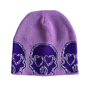 Gorro tampa de gorro y2k gorro chapéu de boné malha de lã chapéu de chapéu de letra jacquard hat hip hop decoração de roupas 2000 homens fofos homens unisisex 230419