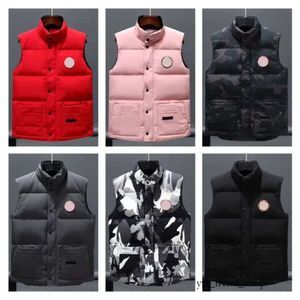 Mans Down Vest Puffer Designer Vest Mens and Womens Canda Sweatshirt 정통 고급스러운 거위 깃털 소재 느슨한 코트 패션 트렌드 코트 Canda Goose 553