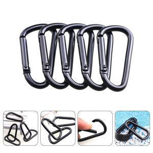 5 Stück Karabiner Karabiner Kletterschnalle Clip Verriegelungsclips Karabiner Metallhaken Schlüssel Wandern Hängematte Camping Kette Schlüsselanhänger Haken Schnappfeder P230420