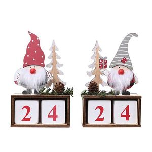 Decorazioni natalizie Calendario creativo Decorazioni di buon Natale Pigna Ornamenti in legno per la casa Noel Natale Regali di Capodanno Drop Dhlkt