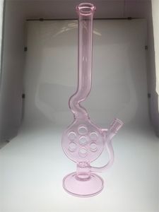 Pipe da fumo rosa svizzero 18 pollici 18 mm giunto nuovo design 5-6 fori perk