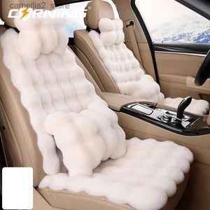 Capas de assento de carro Capa de assento de carro de inverno Universal Plush Warm Vehicle Seat Almofada Ultra-Soft Auto Chair Protector Pad Mat Car Acessórios Interiores Q231120