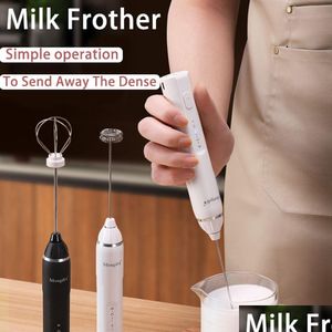 Eierwerkzeuge Kreativer wiederaufladbarer Whipper Kleiner Schneebesen Milchschaummischer Küchengerät Drahtloser Kaffee-Tee-Creme-Handspender Dh9Xg