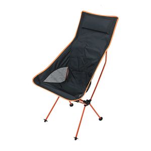 Camp Furniture Portable Fishing Chair Ultralight Folding Sturdy Beach For Nature Hike Picnic Garden BBQ High Back Camping 231120