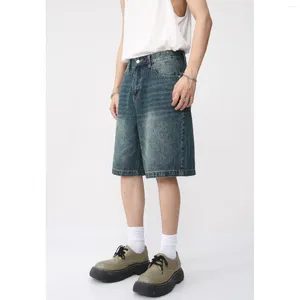 Pantaloncini da uomo 2023 Estate Vintage Vestibilità ampia Edizione coreana Indossati Denim Cowboy Moda Tendenza Casual